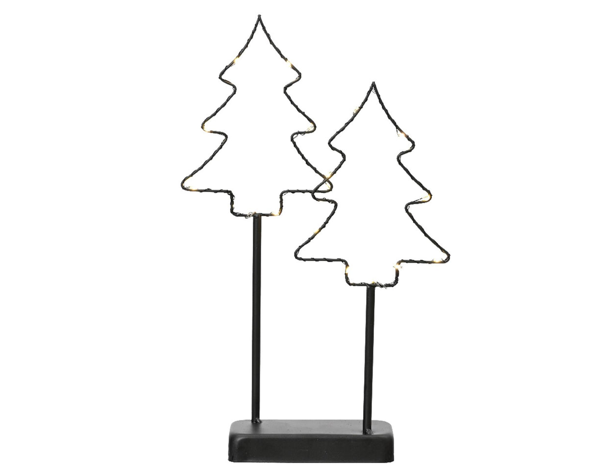 Sapins de Noël Lumineo LED sur métal standard h35cm