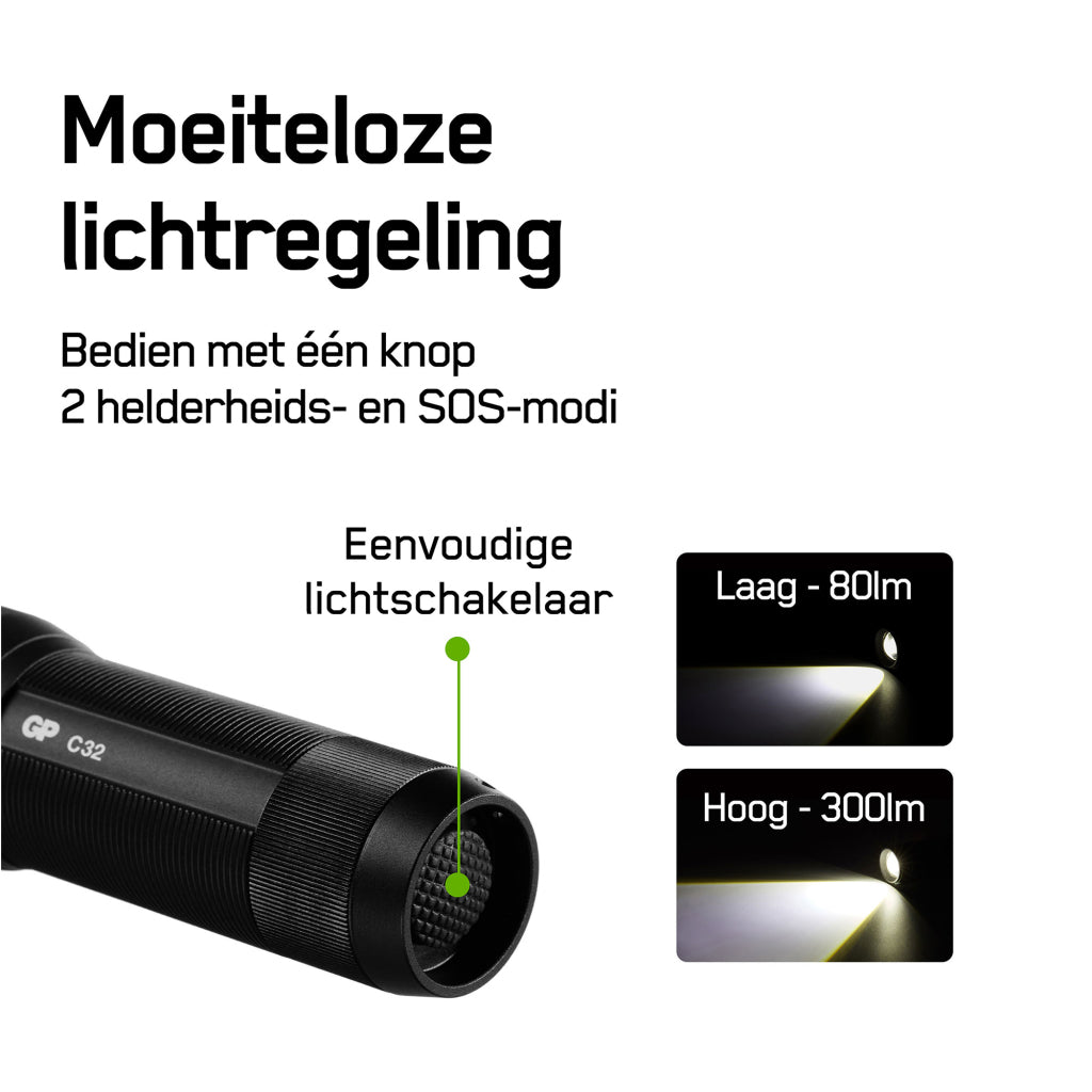 Lampe de poche GP 3x AAA 300 lumens
