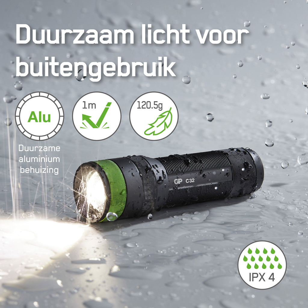 Lampe de poche GP 3x AAA 300 lumens