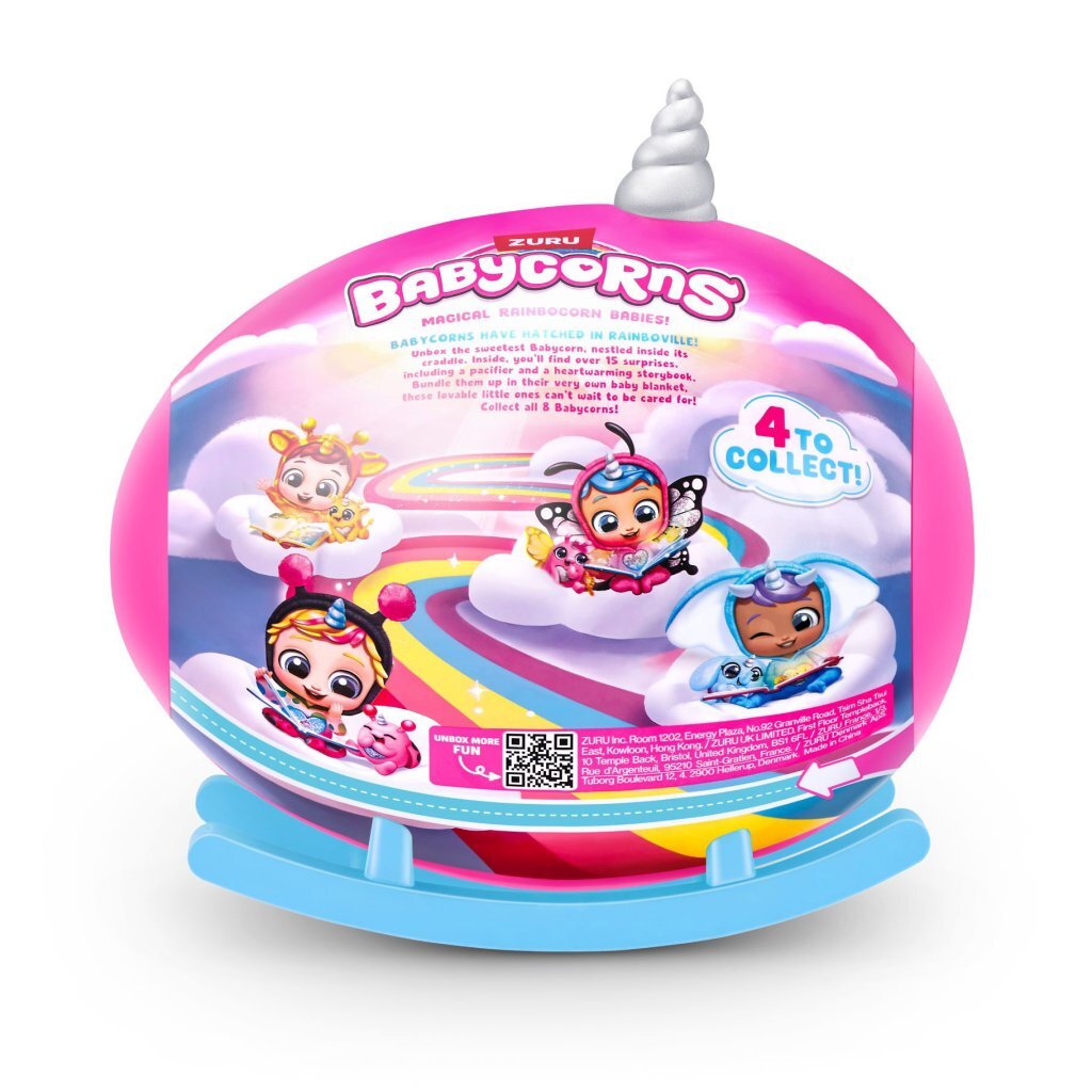 Doudou bébé Zuru babycorn rainbocorn