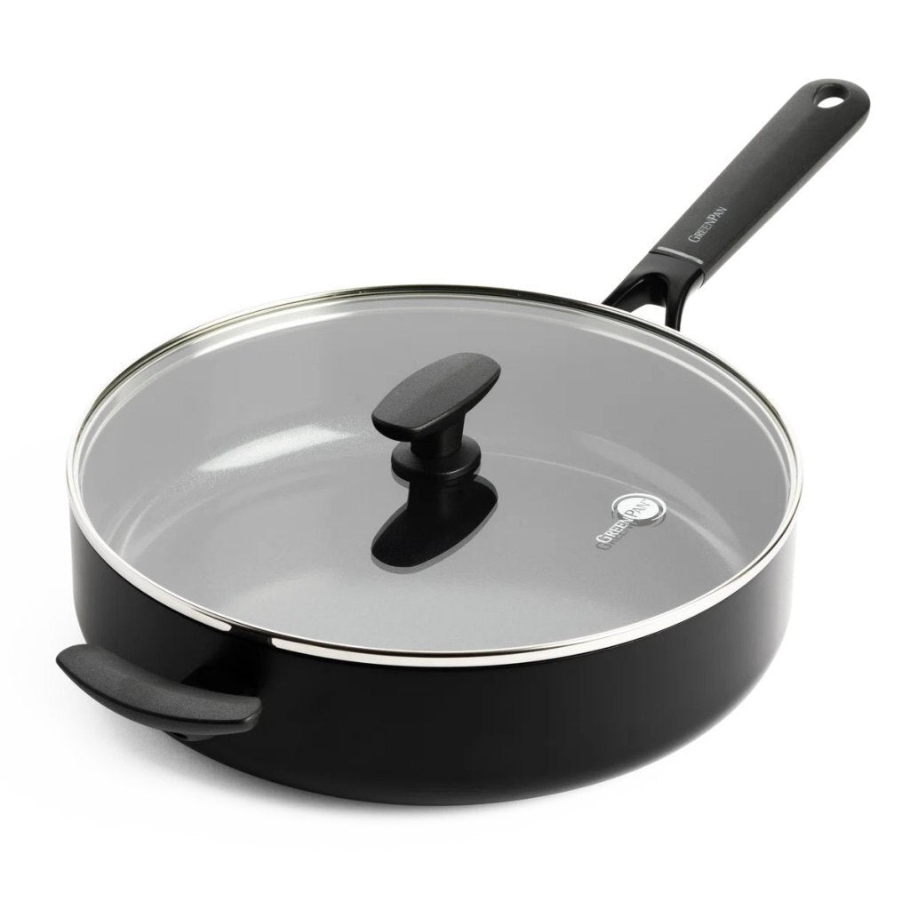 Greenpan smart collection faitout en céramique avec couvercle 28 cm noir