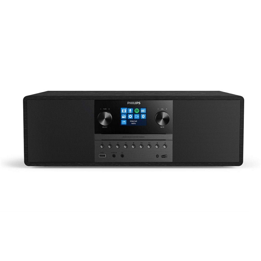 Philips tam6805 10 microsystème bois noir