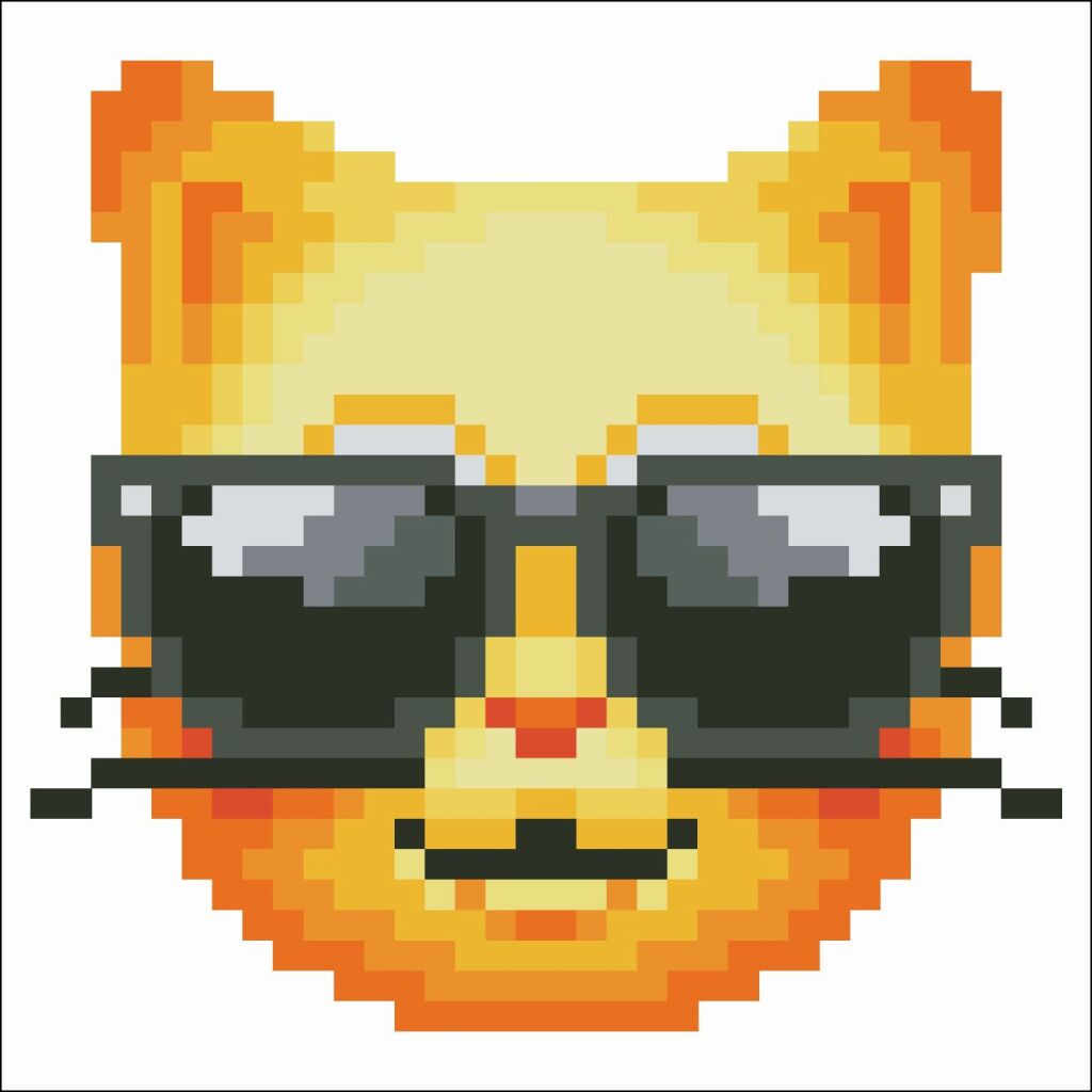 Diamant dotz peinture diamant chat cool 10x10 cm