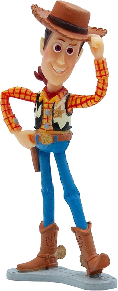 Bullyland 12761 – Figurine Disney Pixar Toy Story avec Woody – design réaliste et détaillé – idéale comme figurine de gâteau, objet de collection ou cadeau joyeux pour les enfants à partir de 3 ans