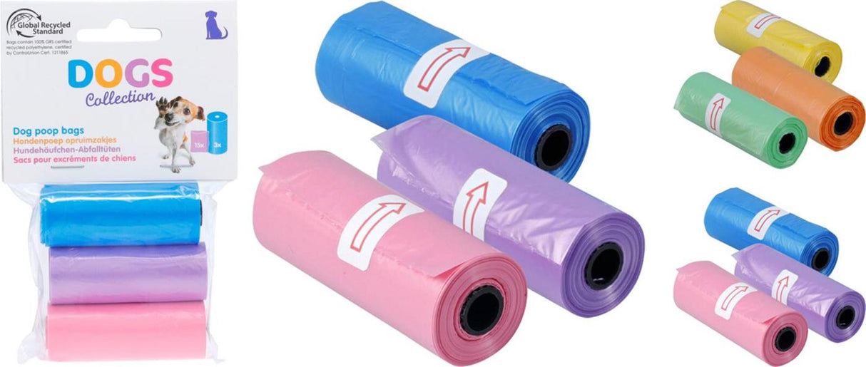 Dogs collection hondenpoepzakjes 3 rol a 15 stuks