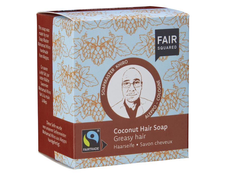Bloc de shampoing Fair Squared cheveux gras 2 pièces - noix de coco