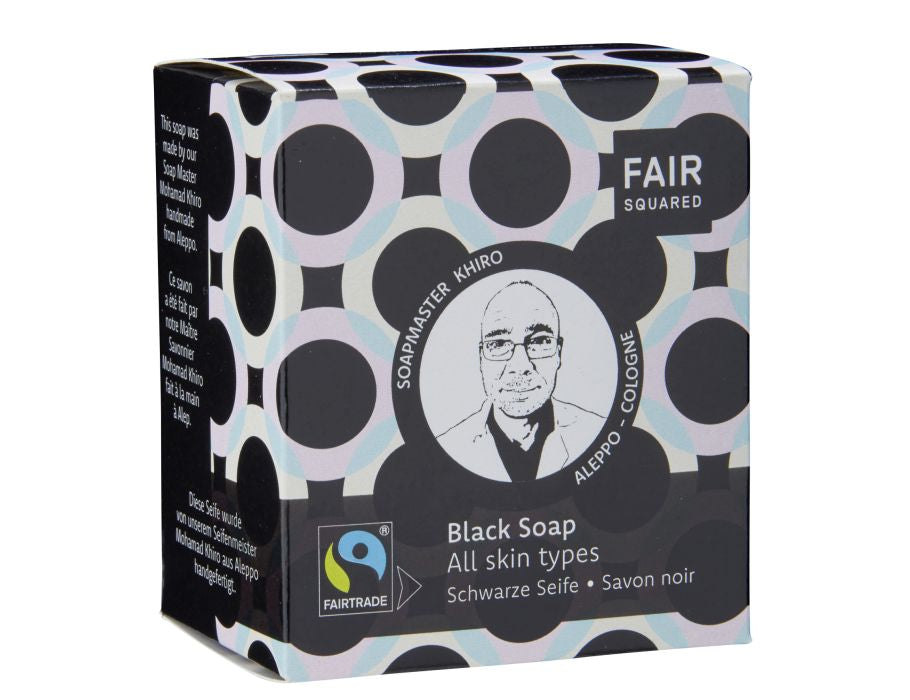 Pain de savon au carré équitable - savon noir