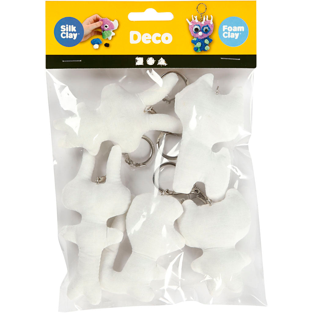 Creativ Company Fabric Animals Key Ring, 5e.