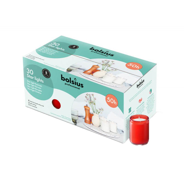 Bolsius starlights rouge (30 pièces)