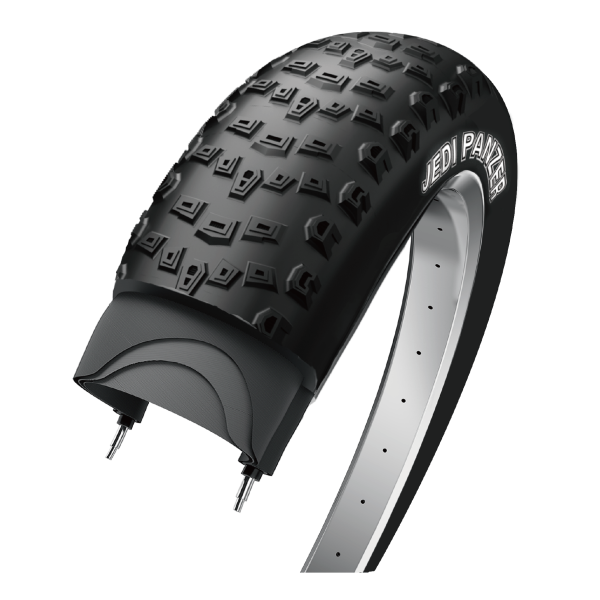 Pneu extérieur Edge jedi fatbike 20 x 4,00 100-406 - noir