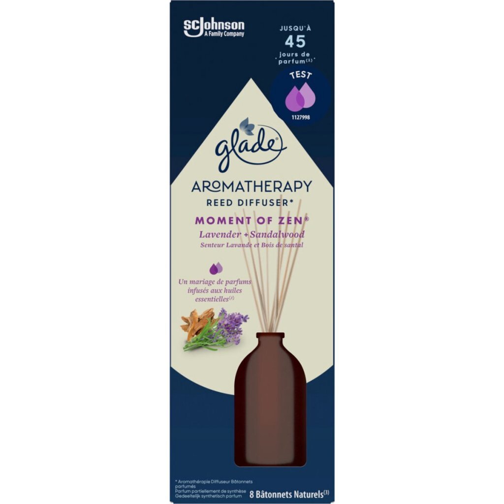 Autres marques Glade Aromatherapy Moment of Zen Bâtonnets parfumés Lavande Bois de santal 80 ml