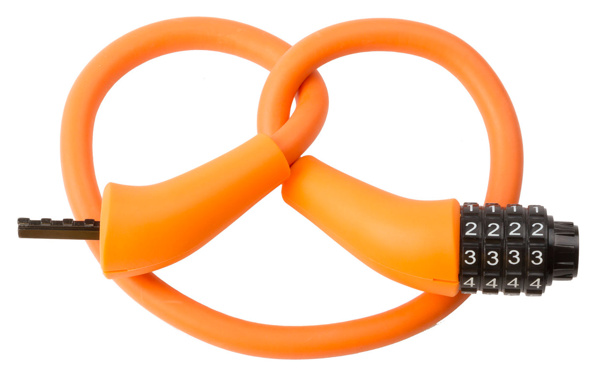 Câble antivol à combinaison M-wave silicone 900 x 12mm - orange