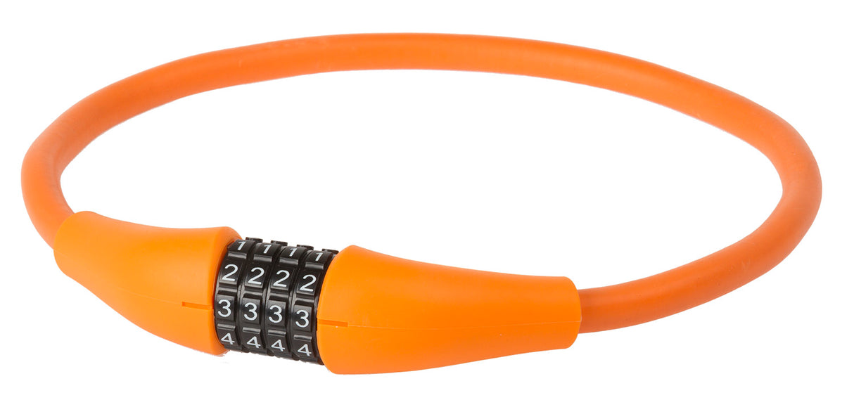 Câble antivol à combinaison M-wave silicone 900 x 12mm - orange