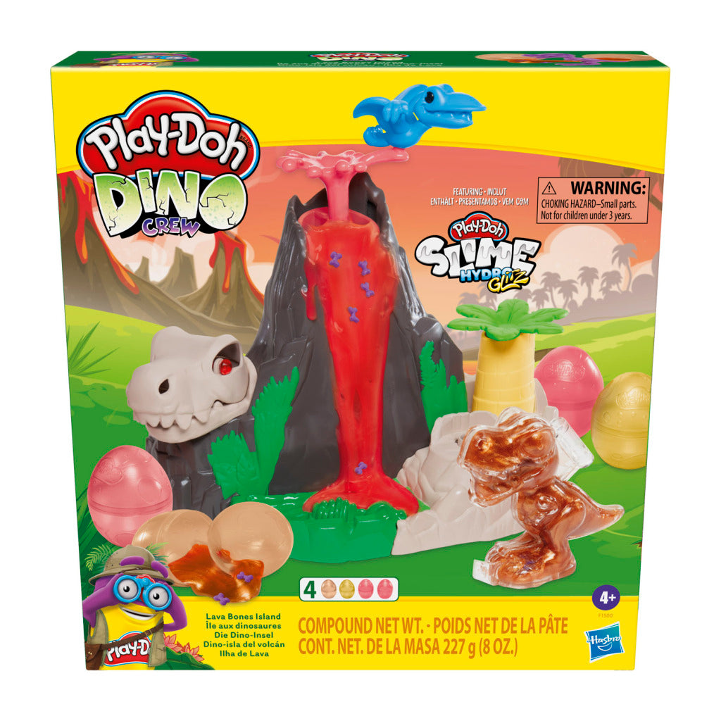 Play-doh slime hydro paillettes dinosaure volcan