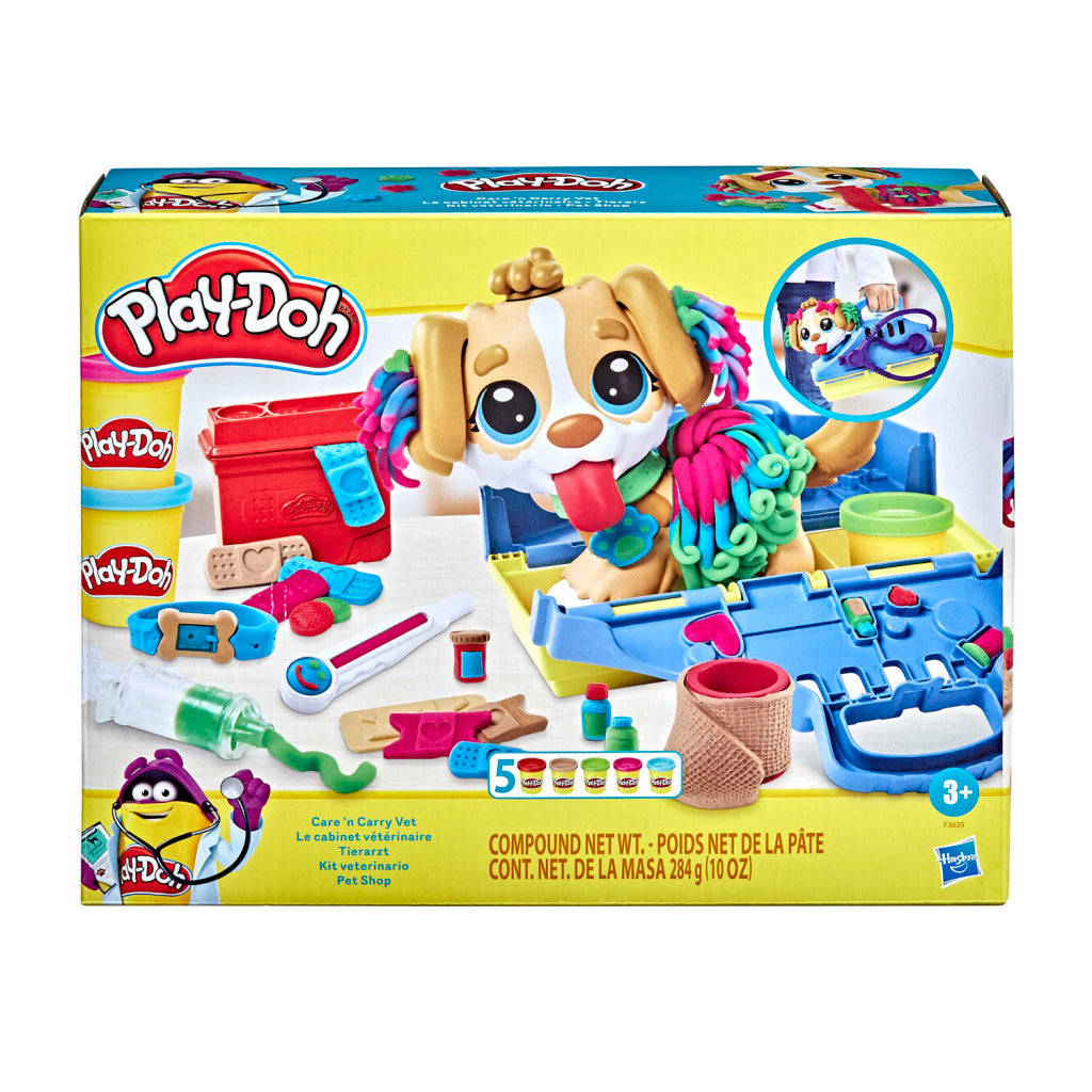 Play-doh vet play set - pâte à modeler - comprenant 5 pots - bricolage pour enfants