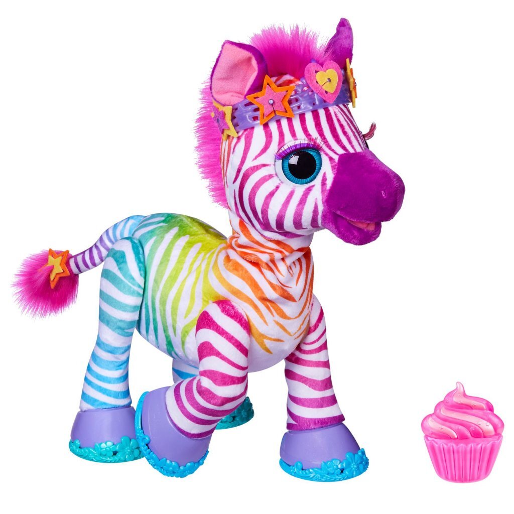 FurReal Friends FurReal Zenya My Rainbow Zebra + Son et accessoires
