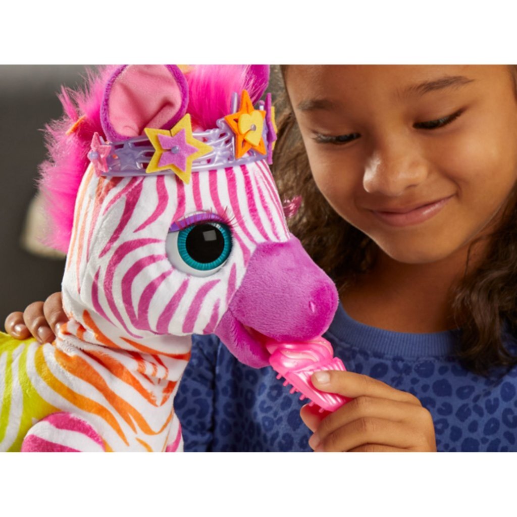 FurReal Friends FurReal Zenya My Rainbow Zebra + Son et accessoires