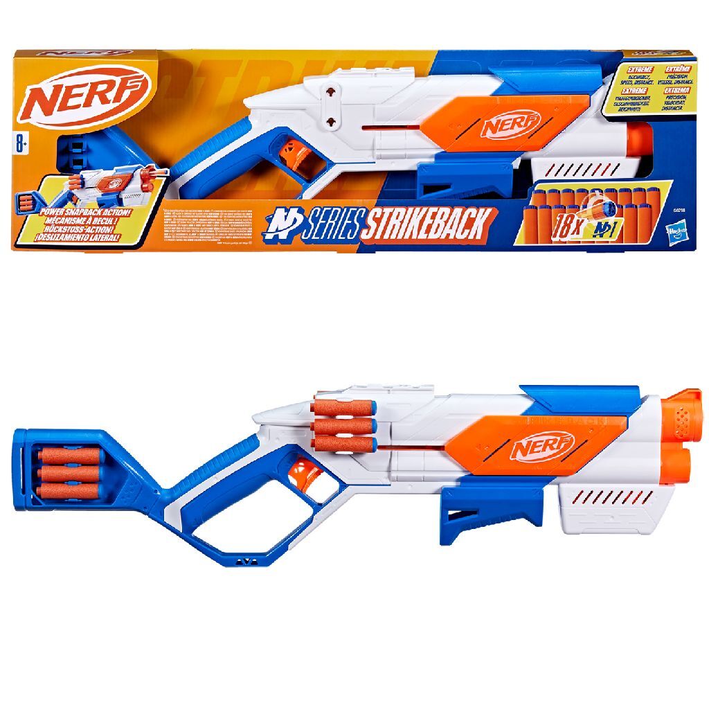 Nerf n series strikeback blaster + 18 fléchettes