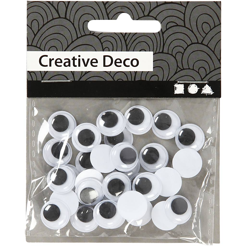 Creativ company yeux écarquillés, non autocollants, d 12 mm, 30 pièces 1 boîte