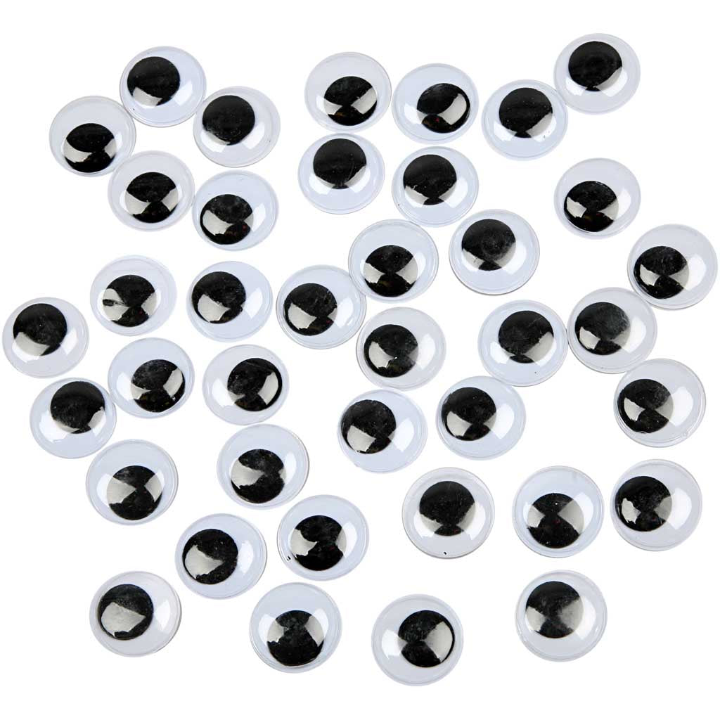 Creativ company yeux écarquillés, non autocollants, d 20 mm, 16 pièces, 1 boîte