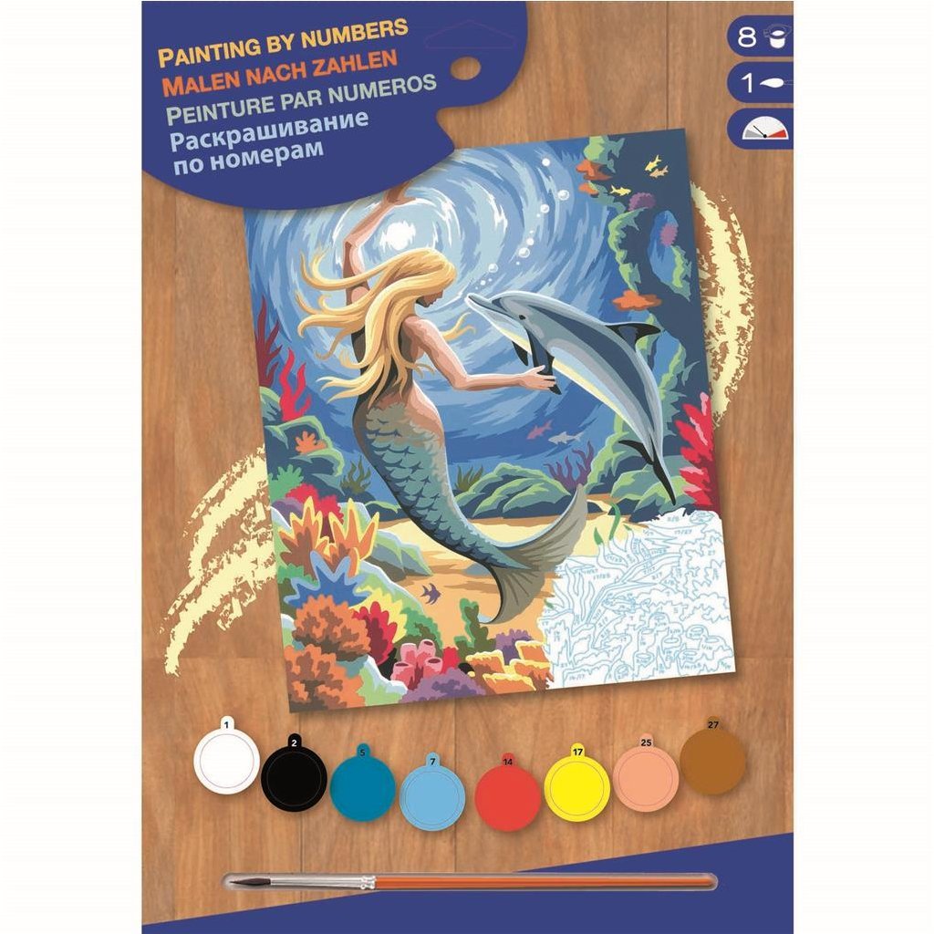 Peinture de base par numéro sirène