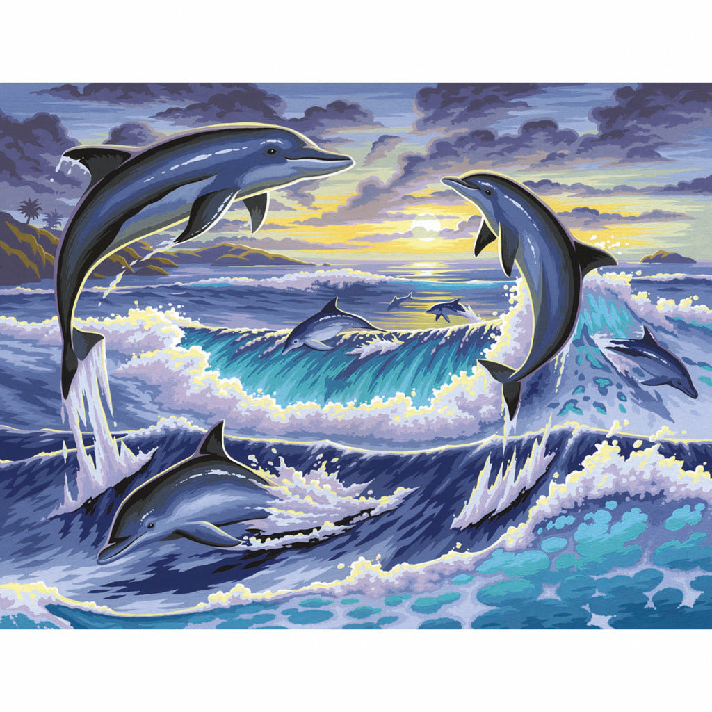 Peinture de base par numéro de dauphins