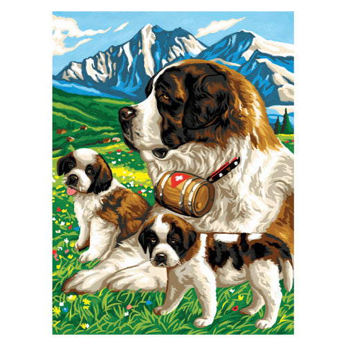 Peinture de base par numéro saint bernard