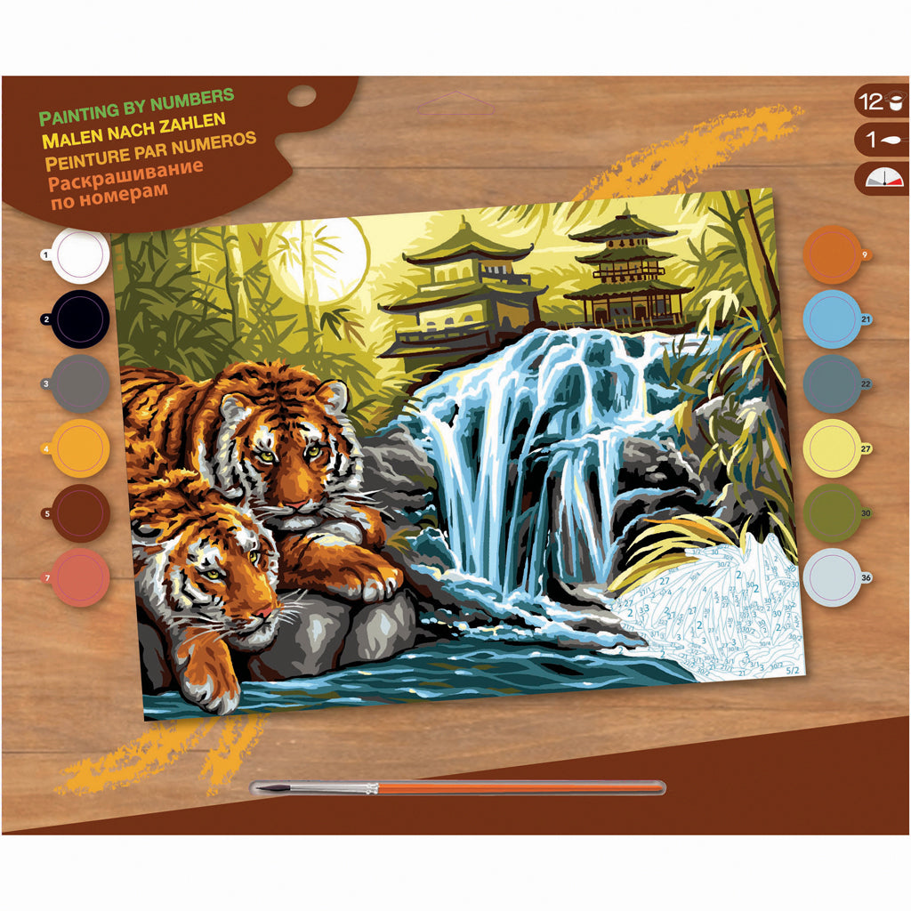 Peinture de base par numéros de tigres