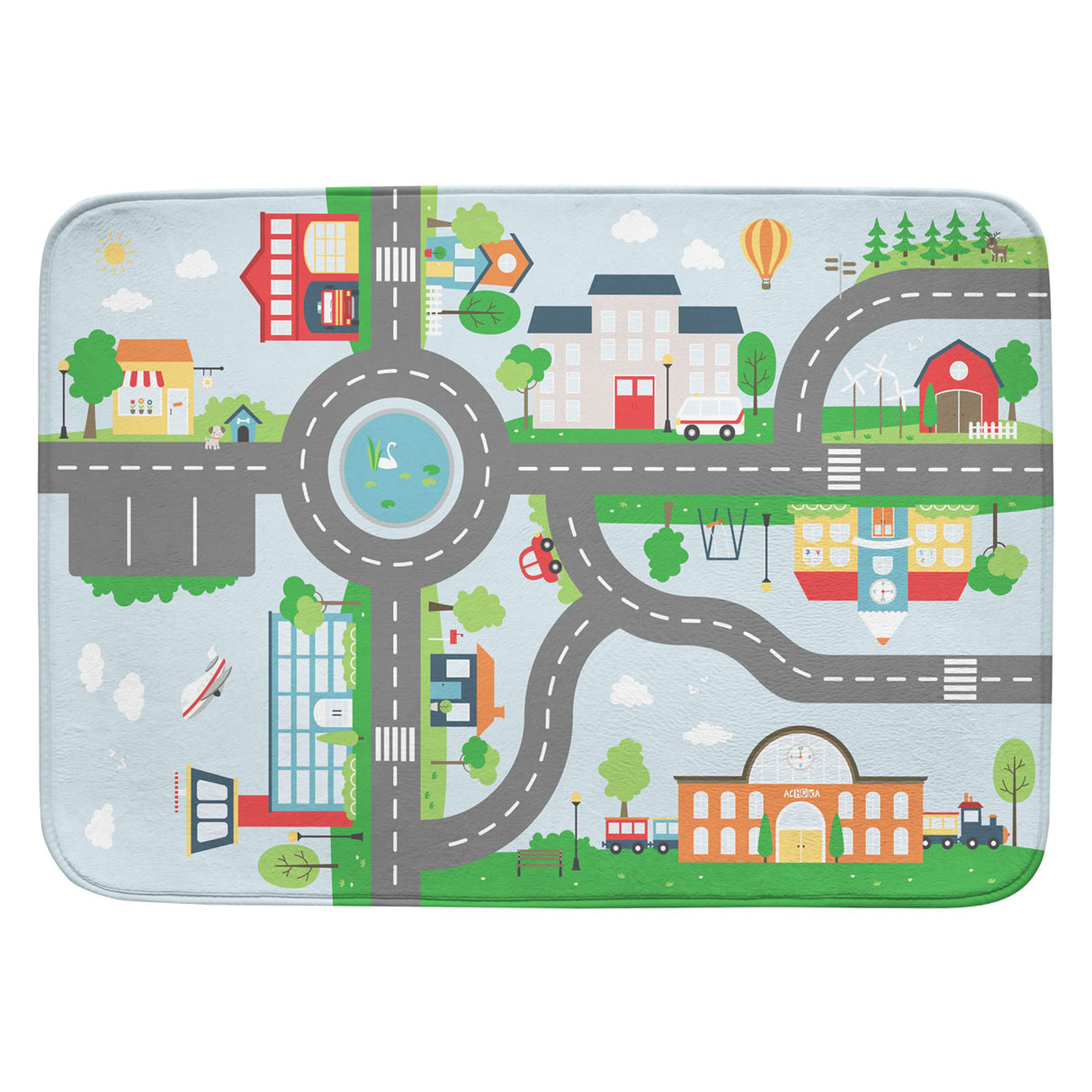 Achoka joue le trafic vestimentaire et l'aéroport, 100x150 cm