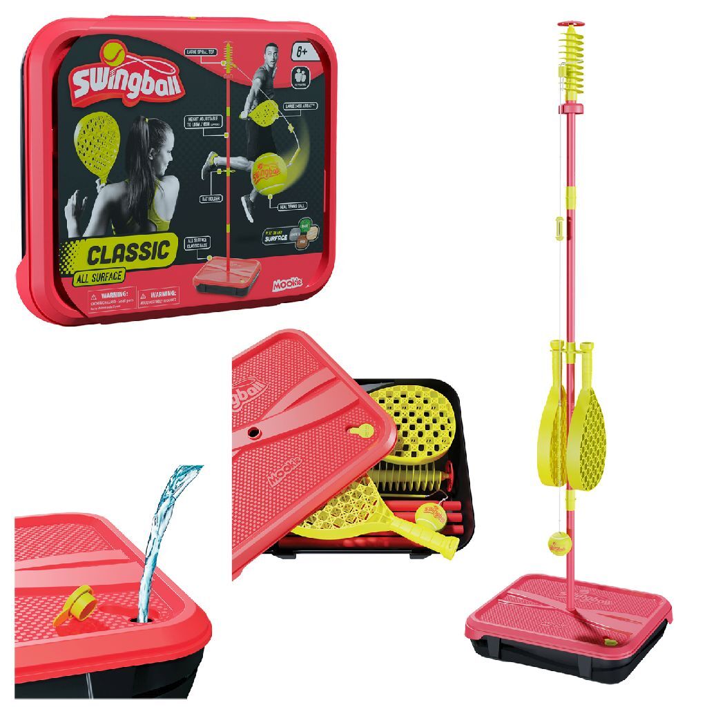 Abi Mookie Swingball Tennis Play Set Red