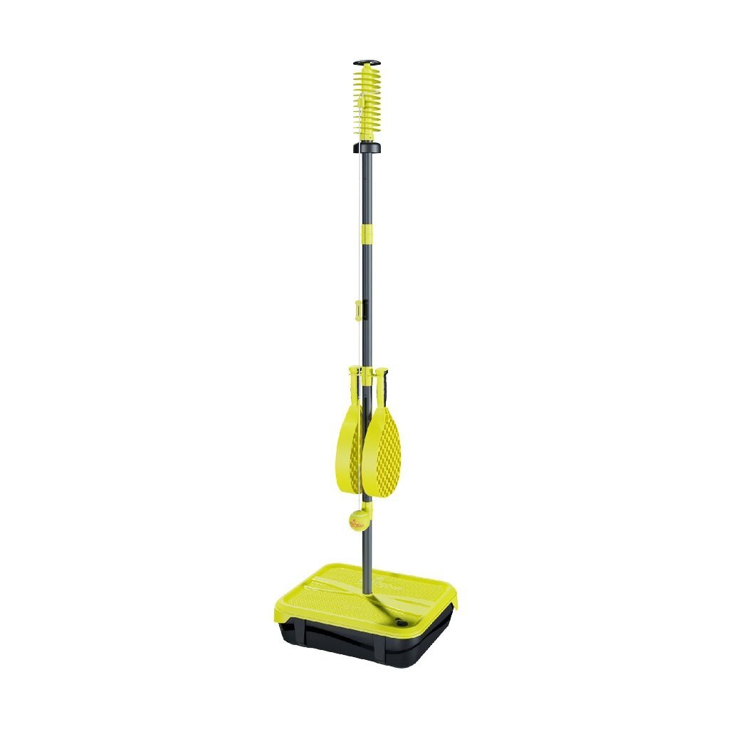 Poteau de tennis Swingball pro avec base toutes surfaces noir jaune