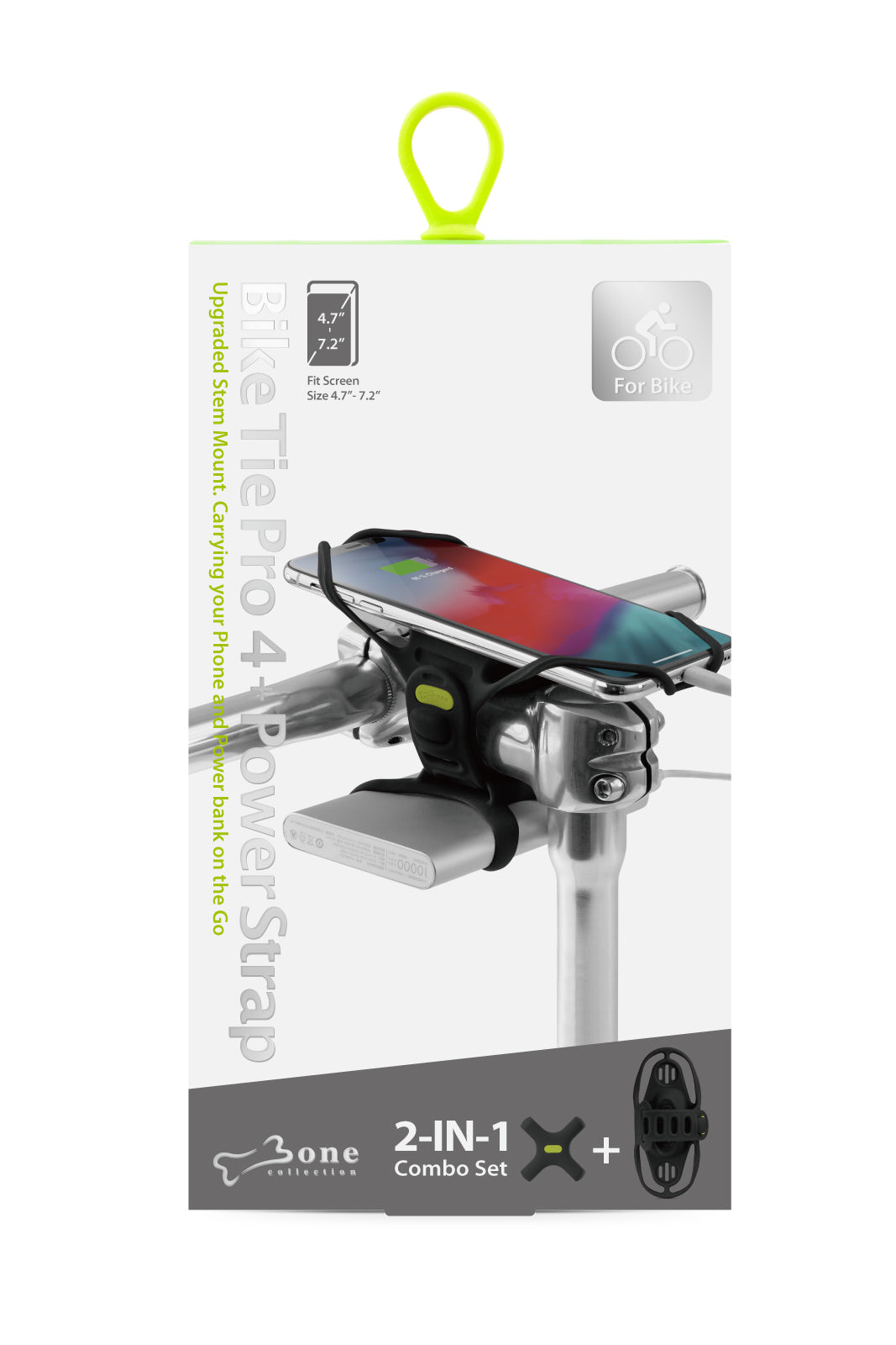 Collection d'os Universal Téléphone Bike Tie Pro4 + Strap Black