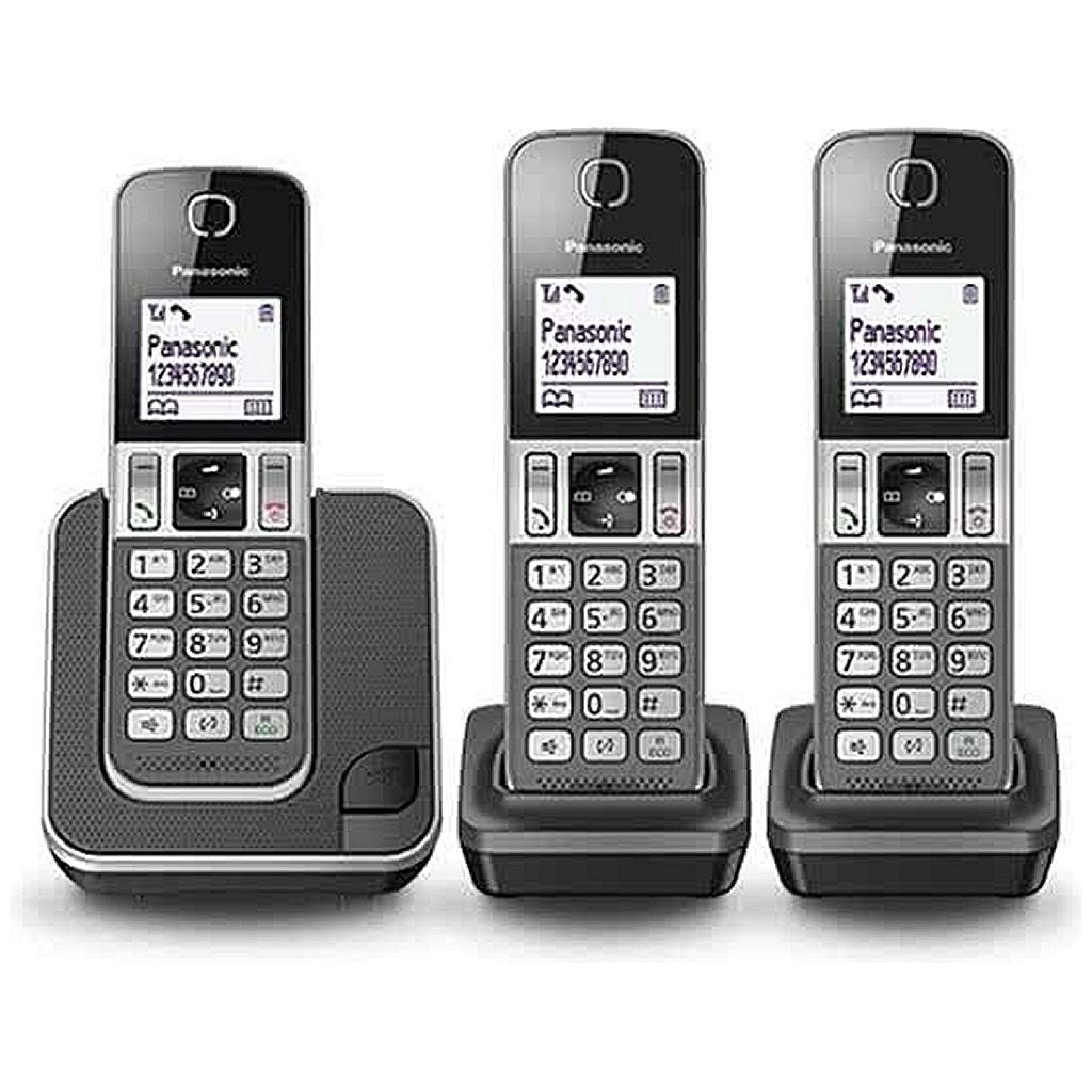 Panasonic kx-tgd313nlg téléphones fixes 3 pièces noir argent
