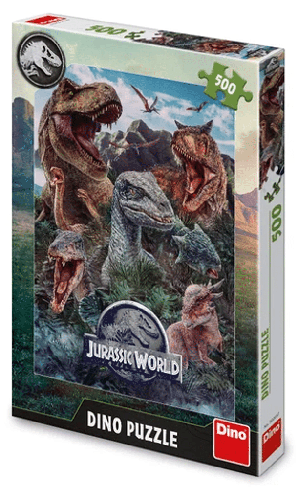 Puzzle Dinotoys des dinosaures de Jurassic World - 500 pièces