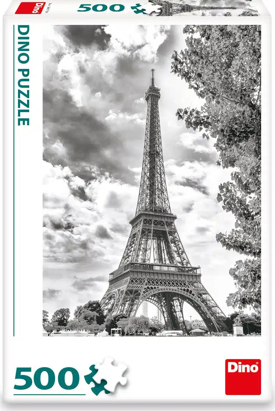 Dinotoys puzzle dinosaure noir et blanc Tour Eiffel Paris - 500 pièces