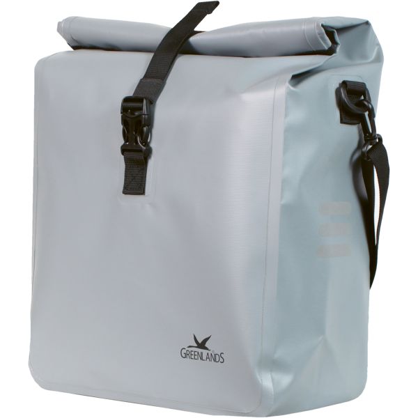 Sacoche de vélo simple Greenlands style urbain étanche 2 - 23 litres 31 x 50 x 15 cm - gris clair