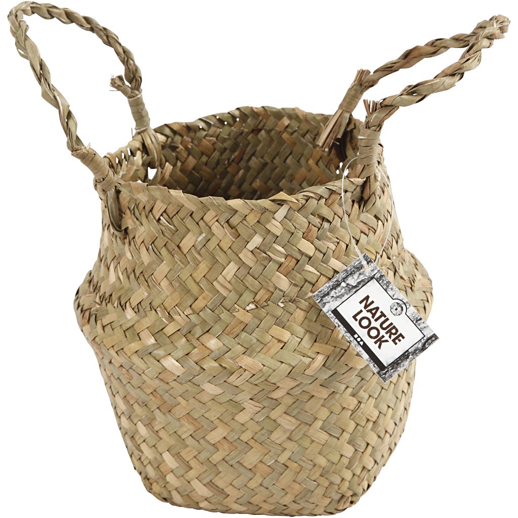 Panier Creativ company en jonc de mer, h : 7 15 cm, d 16 cm, 1 pièce