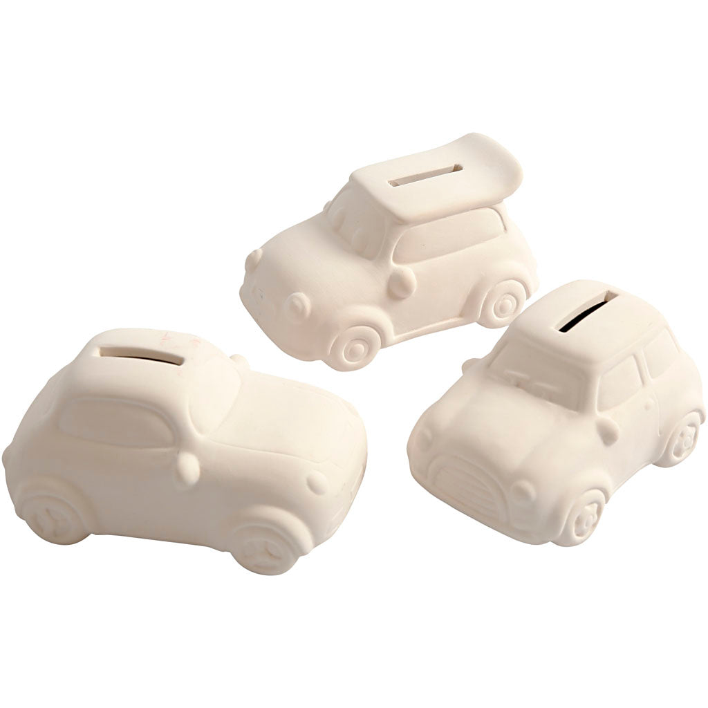 Voiture d'épargne d'entreprise Creativ, h : 5,5 cm, l : 12,5 cm, l : 7,8 cm, blanche, 12 pièces 1 carton