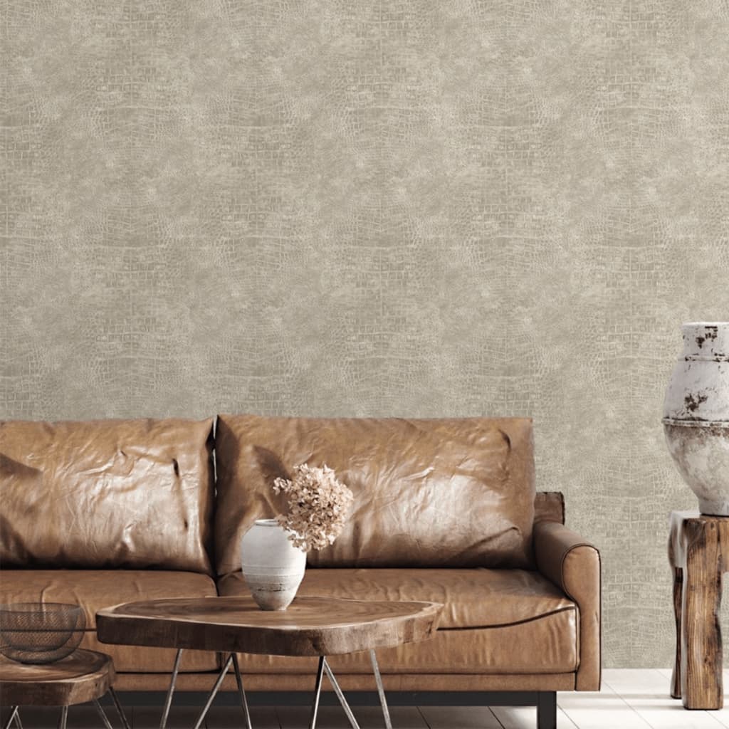 Papier peint mural nord croco beige