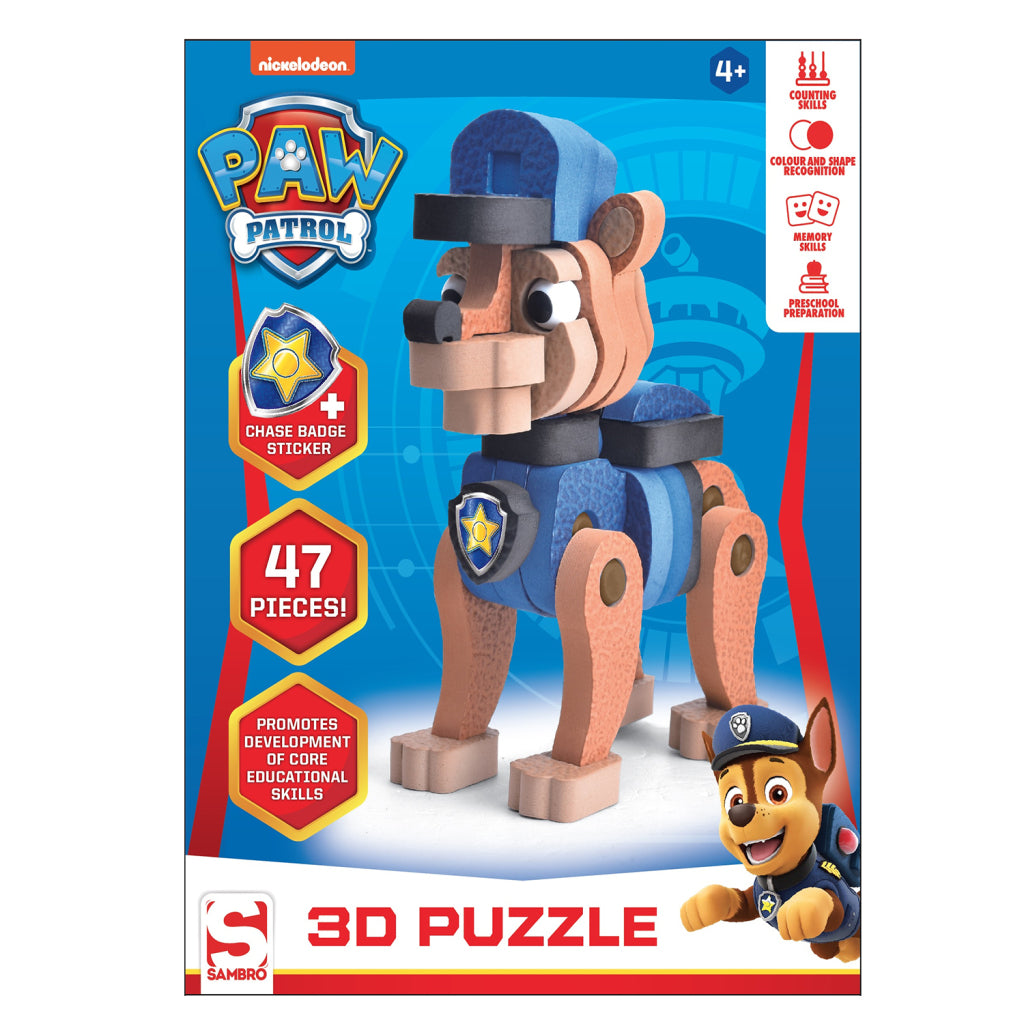 Paw Patrol Puzzle 3D Chase 47 pièces