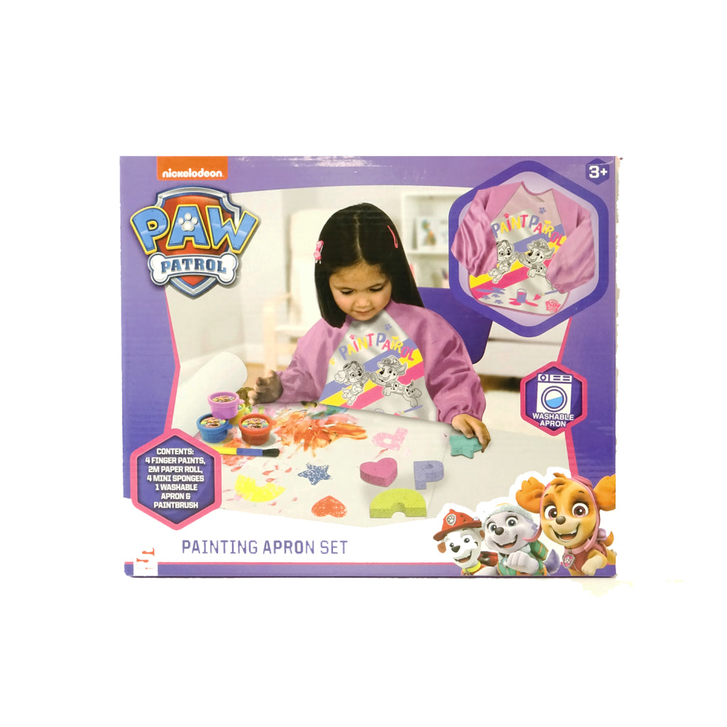 Ensemble de peinture au doigt Paw Patrol avec tablier rose