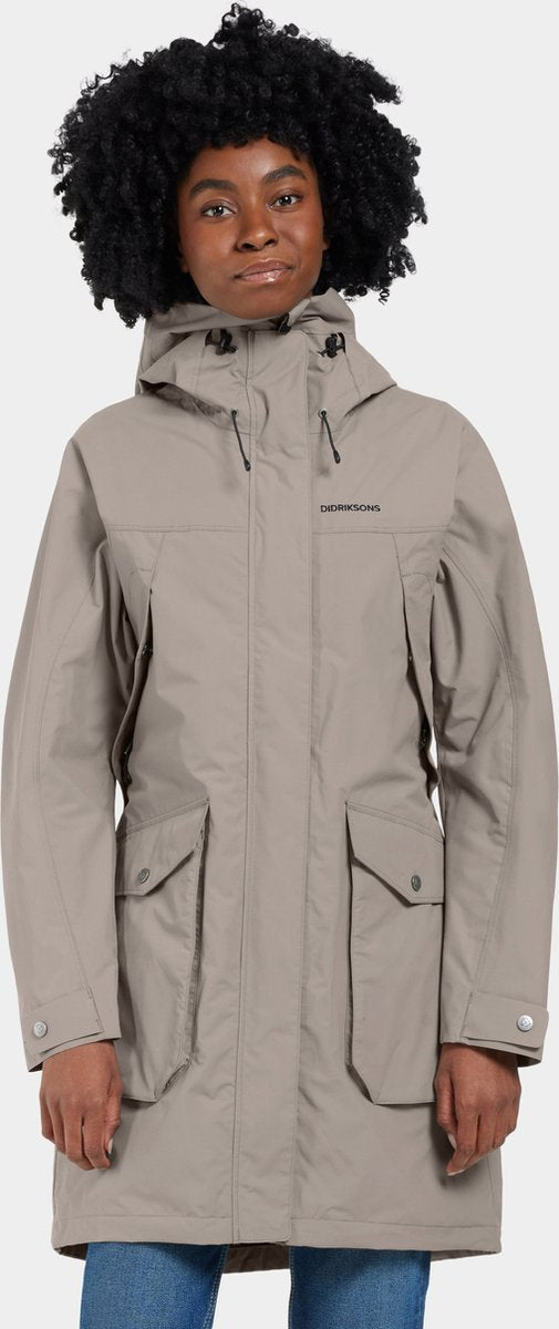 Didriksons veste outdoor femme thelma wns parka 10 - marron cendré