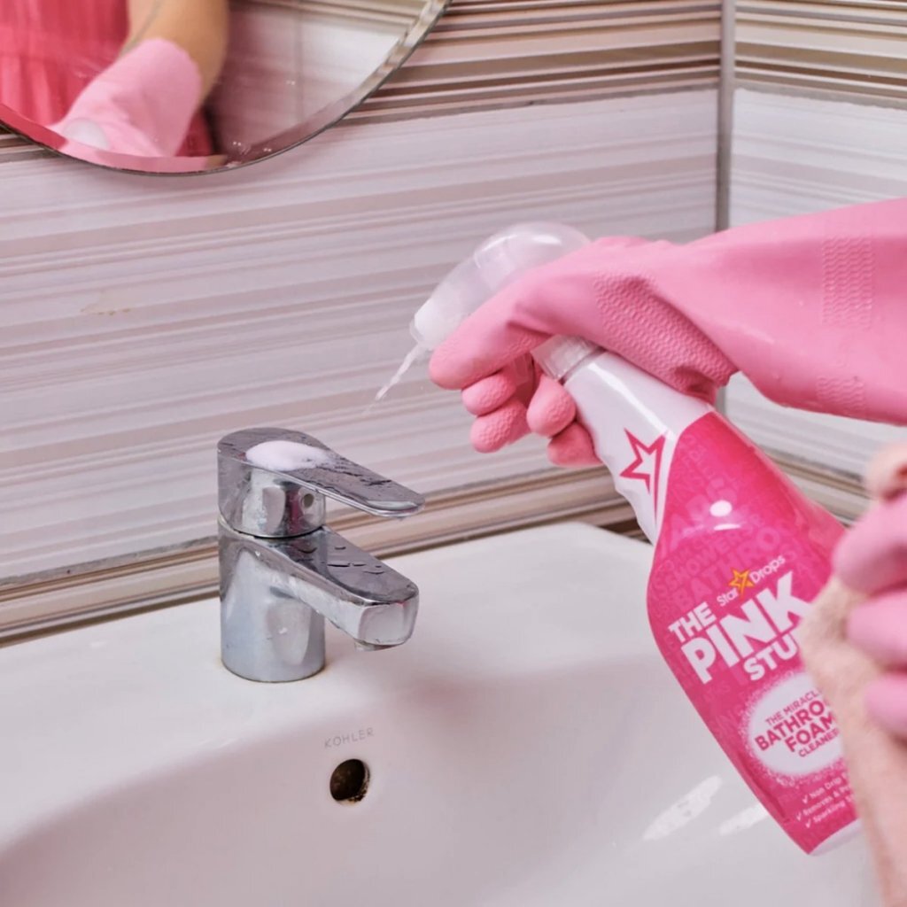 Le nettoyant moussant pour salle de bain Pink Stuff 750 ml en spray | 4 pièces