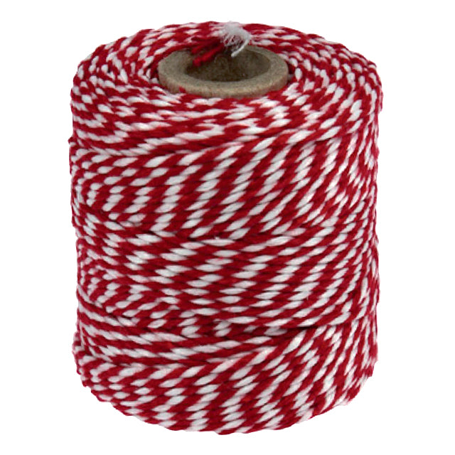 Corde Quantore coton 45 mètres 50gr rouge blanc