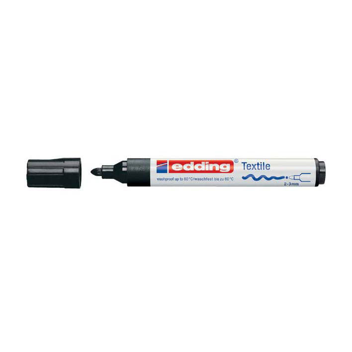 Feutre Quantore edding 4500 textile rond noir 2-3mm