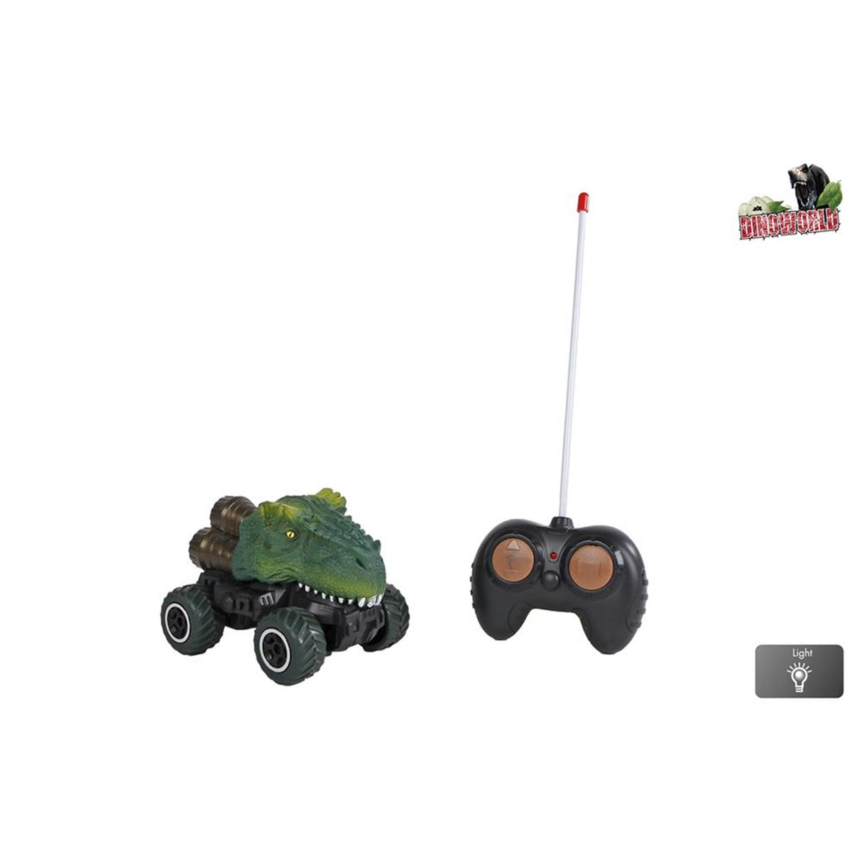 RC Dinoworld Dinosaurus RC Contrôlable Car avec léger, 12,5 cm