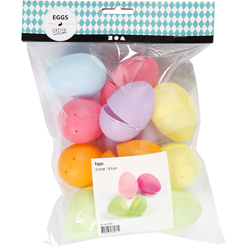 Oeufs en plastique colorés, 12e.
