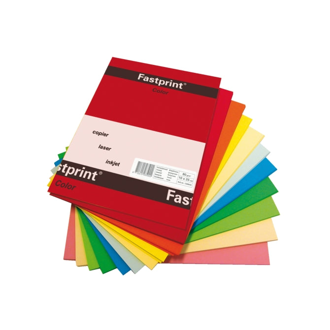 Papier à copier Quantore fastprint a4 120gr 10 couleurs x10 feuilles 100 feuilles