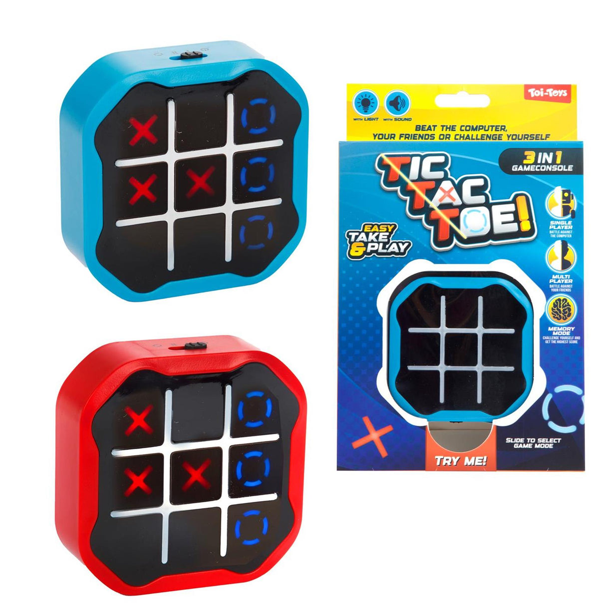 Tic-tac-toe électronique assorti | 3 pièces