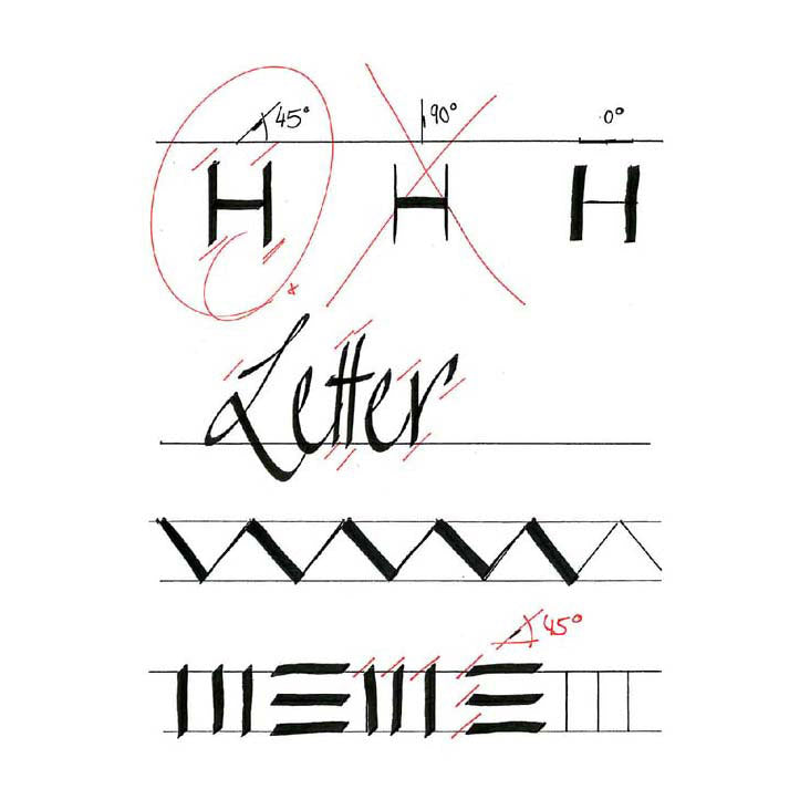 Stylo de calligraphie Quantore noir, 3 pcs.